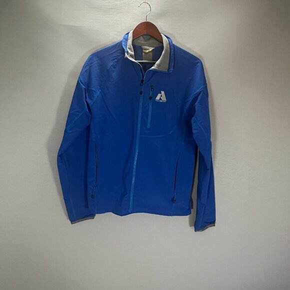 Eddie Bauer First Ascent Jacket Mens Small Full Zip Blue Nylon Windbreaker - Picture 1 of 14